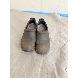 Dansko Womens Brown Leather Slip On Clogs Vibram Sole EU 36 US 5.5-6